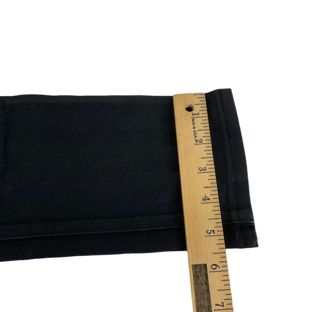 DKNY Jeans Women's Size 24 Black Skinny Mid Rise Coated Waxed Stretch $99 Nwot - Picture 14 of 14